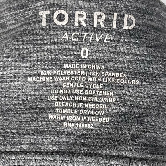 Torrid Active Sports Bra Charcoal Gray Strappy Spacedye Womens Plus Size 0/Large - Picture 5 of 7